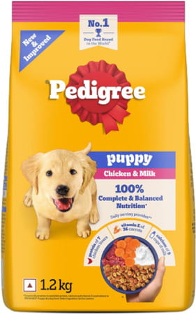 Pedigree Dog Food Puppy Chicken & Milk 1.2 Kg