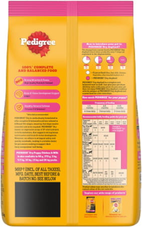 Pedigree Dog Food Puppy Chicken & Milk 1.2 Kg