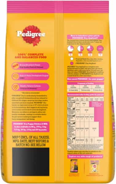 Pedigree Dog Food Puppy Chicken & Milk 1.2 Kg