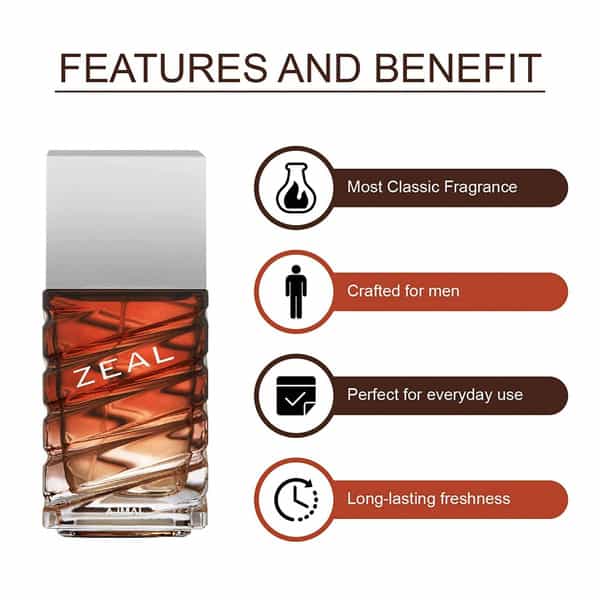 Ajmal Zeal Edp Aquatic Woody Perfume 100Ml For Men And Raindrops Femme Deodorant 200Ml For Women