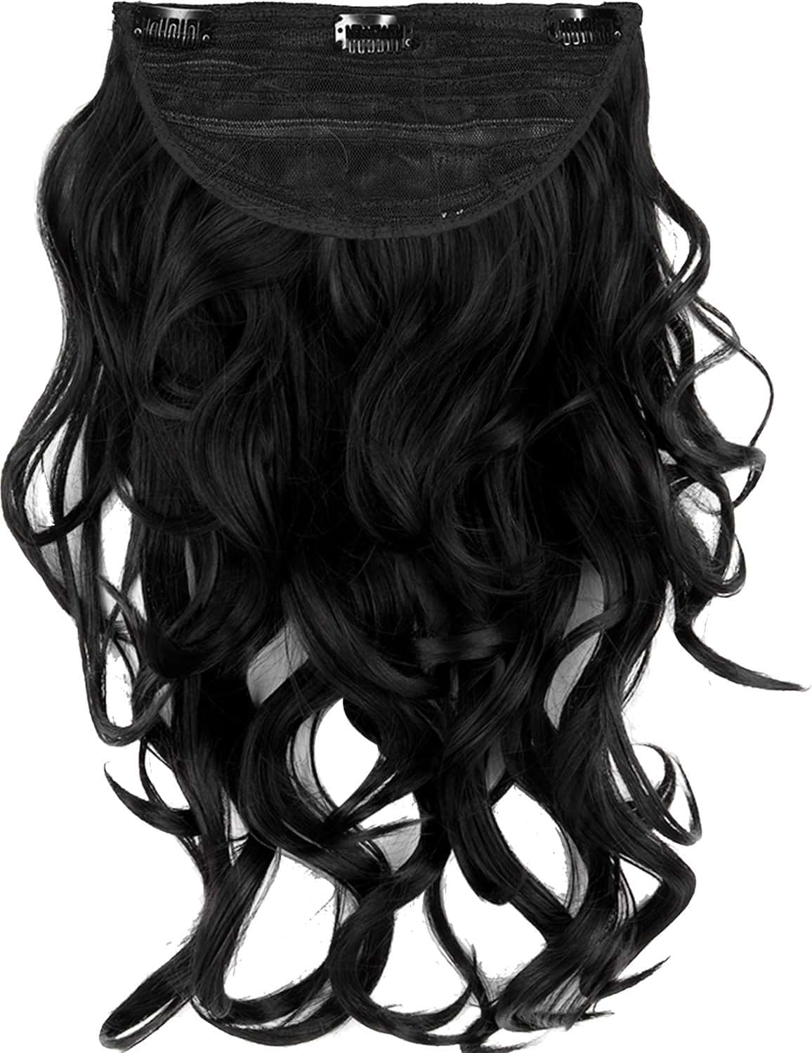 Streak Street Clip-In 18'' Soft Curls Jet Black Hair Extensions