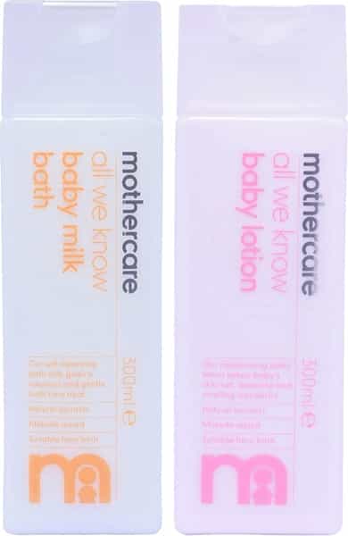 Mothercare As Soft As Baby Lotion 300Ml With Baby Milk Bath 300Ml