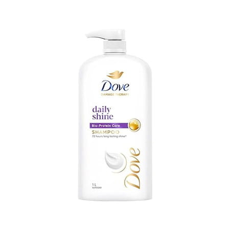Dove Daily Shine Shampoo 1 L | For Damaged Or Frizzy Hair Mild Daily Shampoo For Men & Women