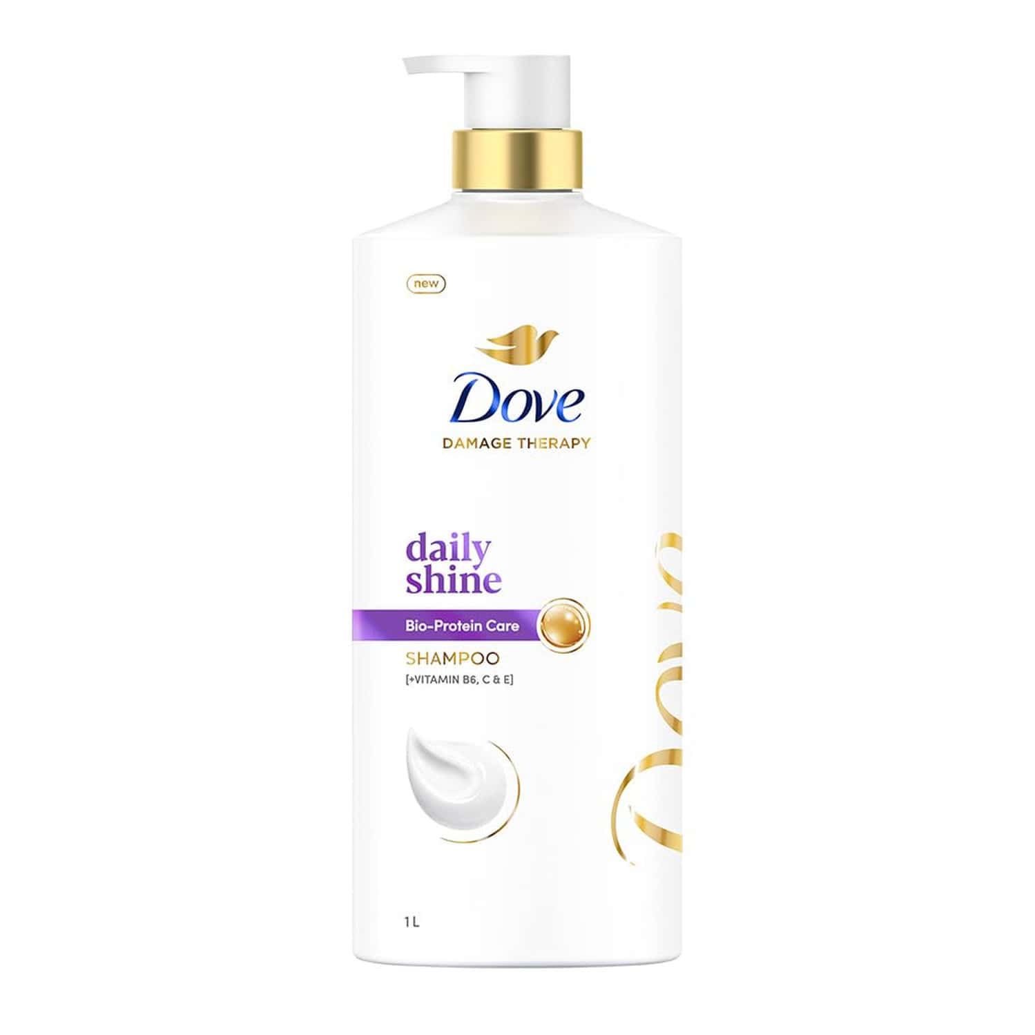 Dove Daily Shine Shampoo 1 L | For Damaged Or Frizzy Hair Mild Daily Shampoo For Men & Women