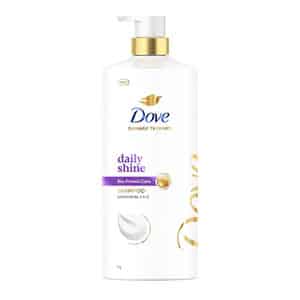 Dove Daily Shine Shampoo 1 L | For Damaged Or Frizzy Hair Mild Daily Shampoo For Men & Women