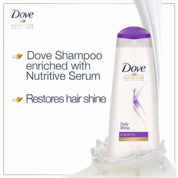 Dove Daily Shine Shampoo 1 L | For Damaged Or Frizzy Hair Mild Daily Shampoo For Men & Women