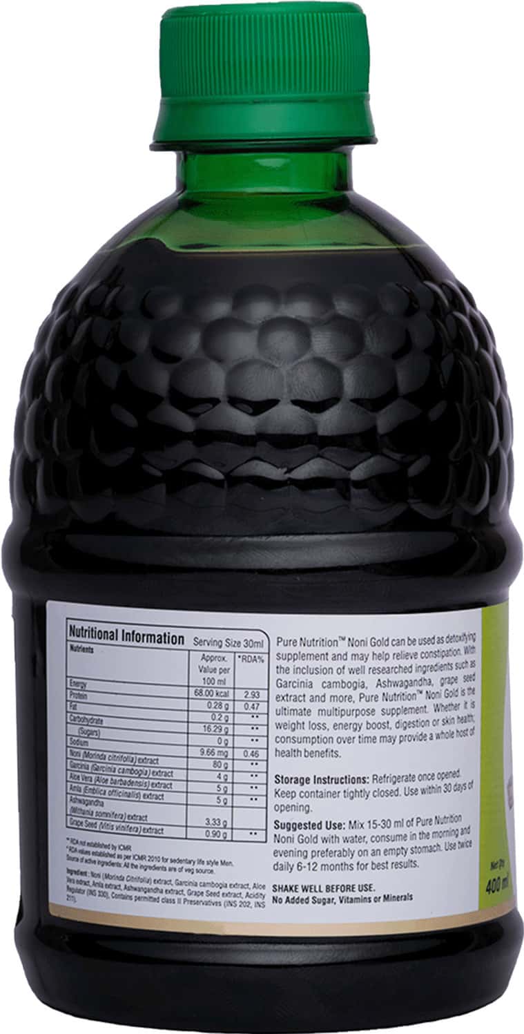 Buy PURE NUTRITION NONI GOLD NONI JUICE CONCENTRATE (400 ML) Online & Get Upto 60 OFF at PharmEasy