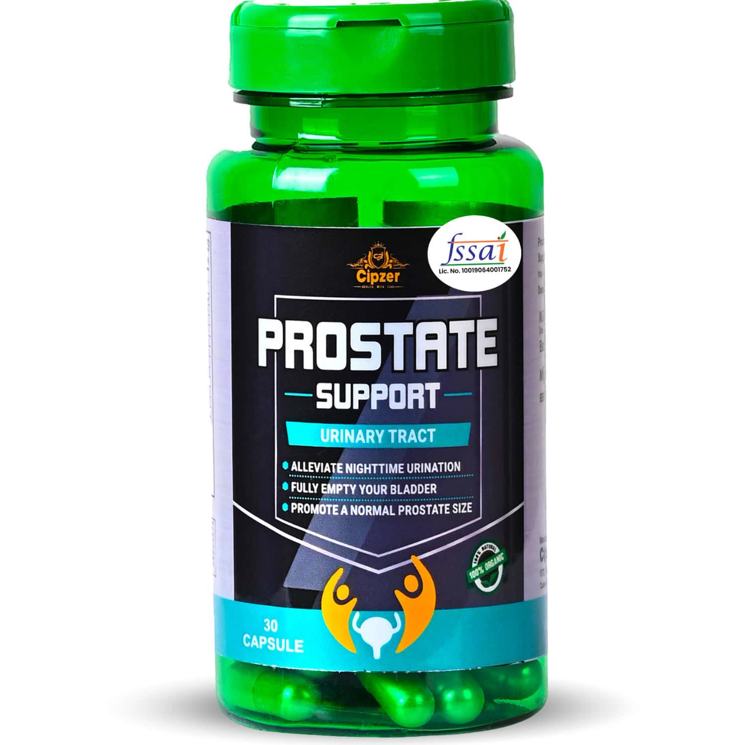 Cipzer Prostate Support Capsule Ease Prostate Health | Reducing Inflammation & Swelling 30 Capsules