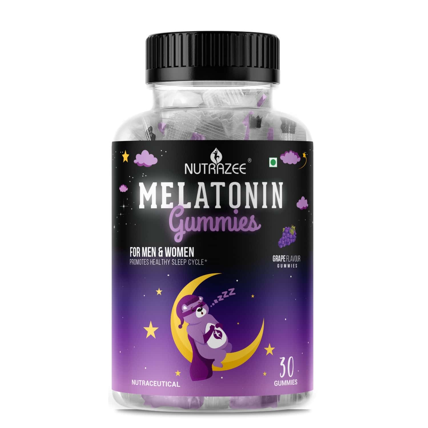 Nutrazee Melatonin Sleep Gummies For Men & Women | 30 Gummy Bears