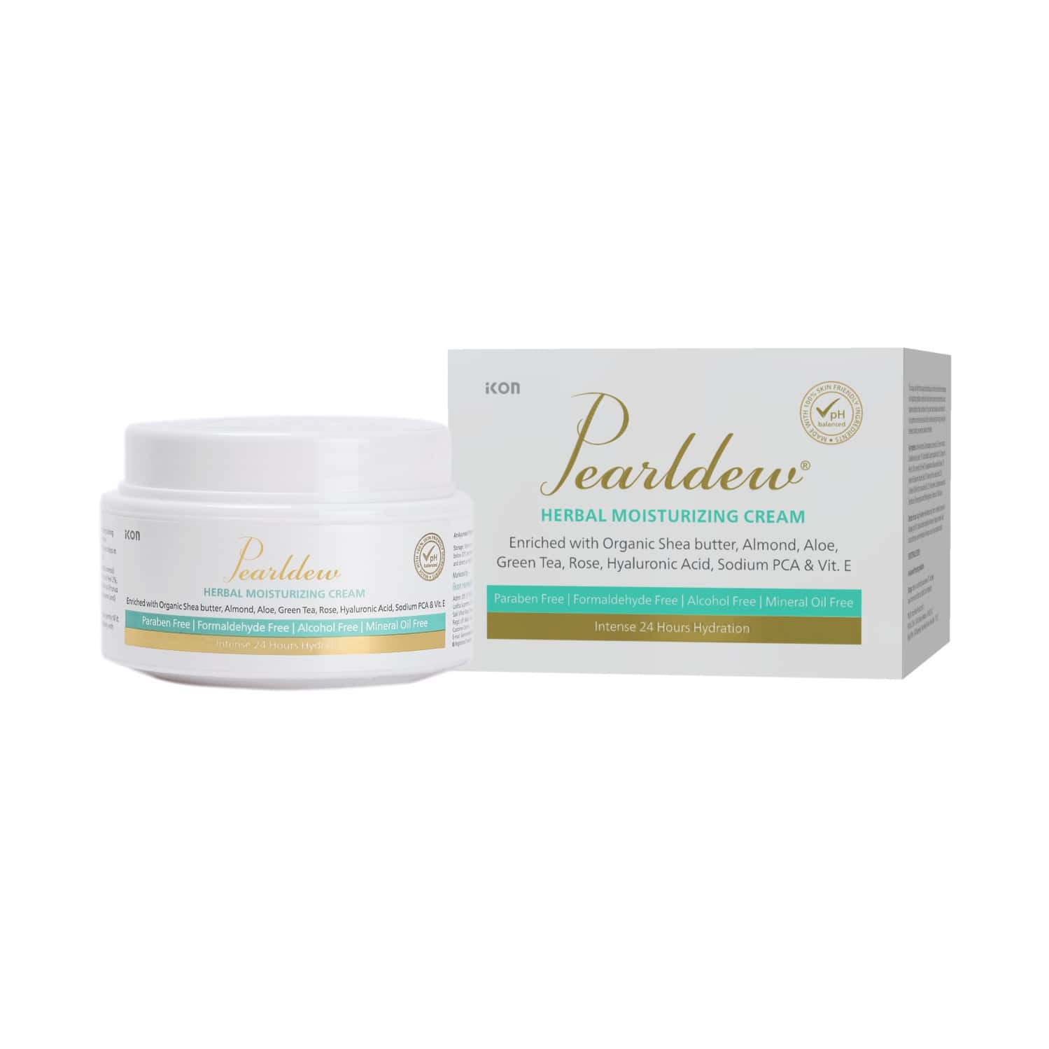 Pearldew Herbal Moisturizing Cream 50 Gm | With Avocado & Butters (Pack Of 4)
