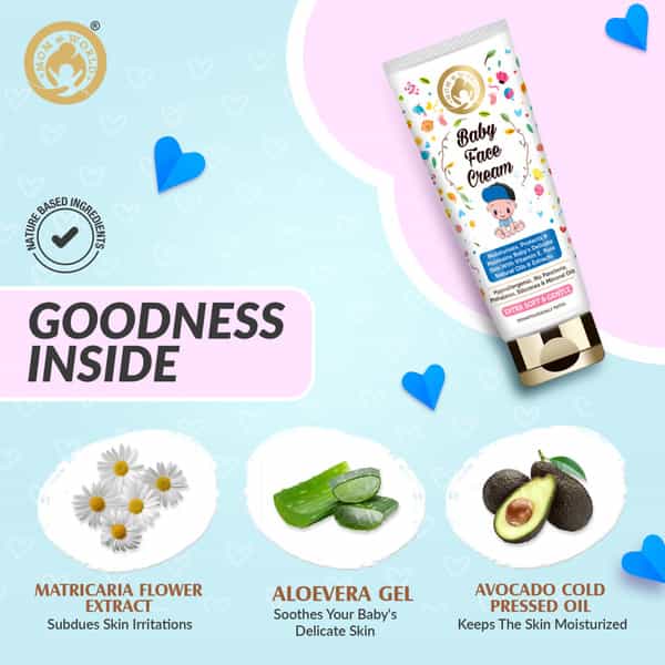 Mom & World Baby Face Cream Extra Soft And Gentle - No Parabens Slicon Or Mineral Oil 50 G