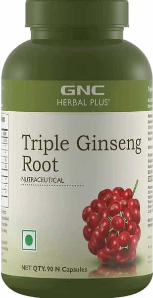 Gnc Herbal Plus Triple Ginseng Root - 90 Vegetarian Capsules
