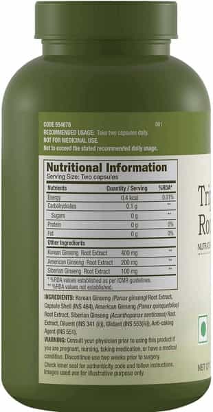 Gnc Herbal Plus Triple Ginseng Root - 90 Vegetarian Capsules