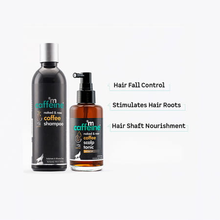 Mcaffeine Coffee Hair Boost & Hair Fall Control Kit - Shampoo & Scalp Tonic