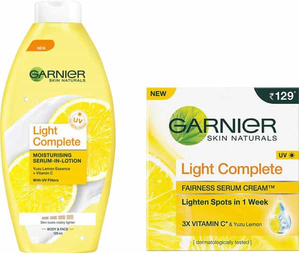 Garnier Light Complete Serum Cream 45 Gm With Body Lotion 125 Ml Kit 1