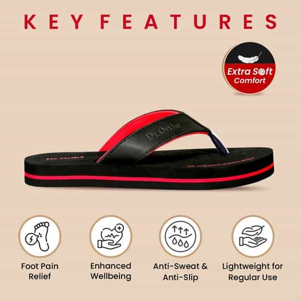 Dr Ortho Extra Soft Slippers For Men Size - 9 Uk