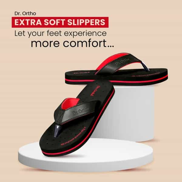 Dr Ortho Extra Soft Slippers For Men Size - 9 Uk