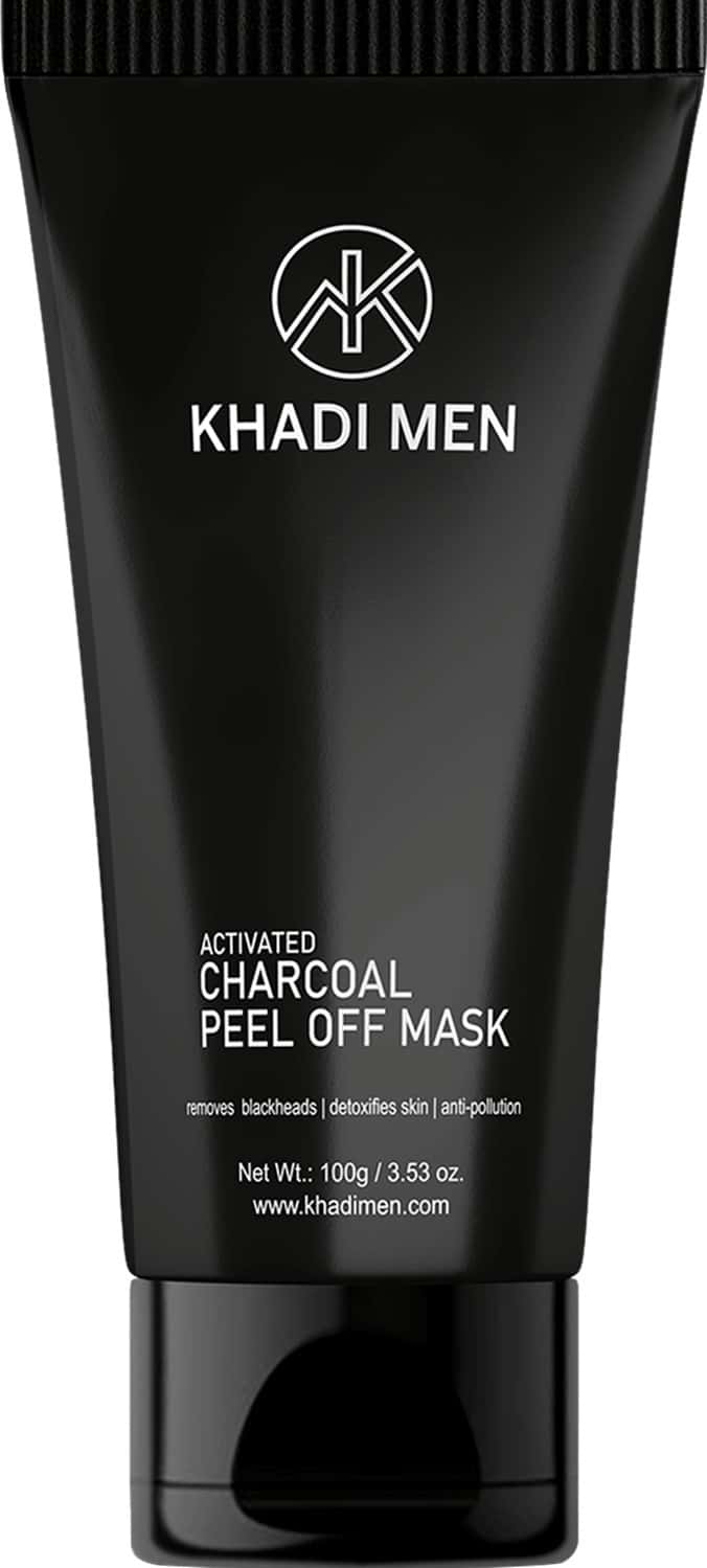 Khadi Men Activated Charcoal Peel Off Mask With Green Tea & Orange Peel Extract-100gm