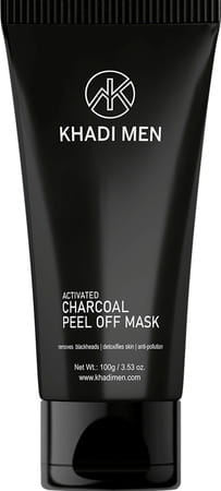 Khadi Men Activated Charcoal Peel Off Mask With Green Tea & Orange Peel Extract-100gm
