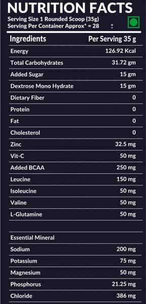 Electrofizz Isotonic Energy Drink Powder For Endurance Sports & Fitness Activities 1 Kg Jar -Orange