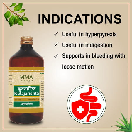 Uma Ayurveda Kutajarishta Ayurvedic Syrup 450 Ml