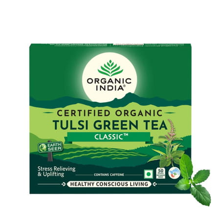 Organic India Tulsi Green Tea Classic | 50 Teabags