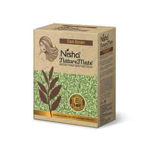 Nisha Nature Mate Henna Based Hair Colour Dark Brown 60g | No Ammonia/resorcinol | 100% Coverage