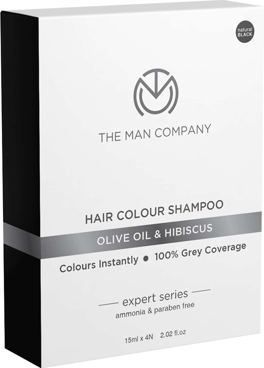 The Man Company Hair Color Shampoo ( 15 Ml Sachet X 4n) - Pack Of 4 Sachets - 60 Ml