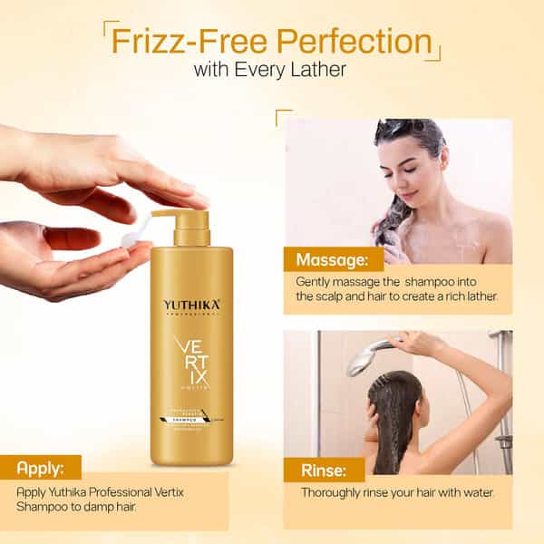 Yuthika Professional Vertix Hydrolyzed Keratin Post Care Shampoo 1000Ml