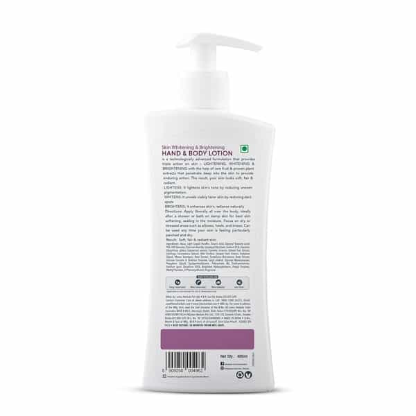 Lotus Herbals Whiteglow Skin Brightening Hand & Body Lotion Spf 25 Pa+++ | 400Ml