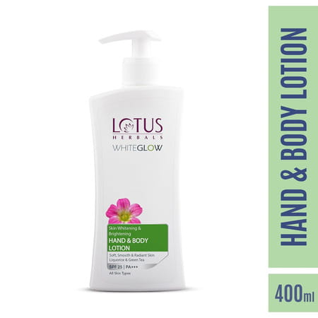 Lotus Herbals Whiteglow Skin Brightening Hand & Body Lotion Spf 25 Pa+++ | 400ml