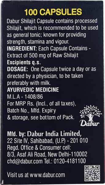 Dabur Shilajit Gold Syrup 100 Ml