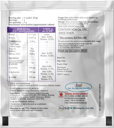 Sarcoviva Plus | Orange Flavour | Sugar Free | Granules | Sachet 5 Gm