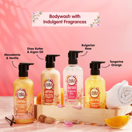 Buds & Berries Moisturising Macadamia And Vanilla Extracts Body Wash For Soft & Clear Skin (300 Ml)