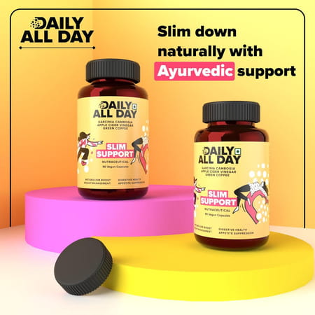 Daily All Day Slim Support |For Weight Loss | Women & Men Keto Fat Burners | 90 Capsules (Pack Of 2)