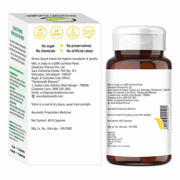 Goodcare Stress Guard Capsules - Ayurvedic Support For Stress Relief And Anxiety