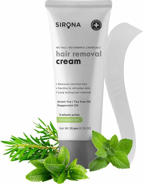 Sirona Bikini Line & Body Hair Removal Cream With Green Tea & Tea Tree - 50 Gm