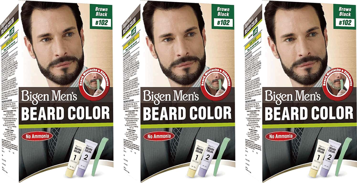 Bigen Men's Beard Color Brown Black B102 40g (pack Of 3)