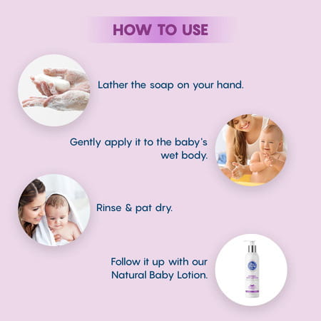 The Moms Co. Natural Baby Soap (Pack Of 1) With Mono Carton - 75 Gm