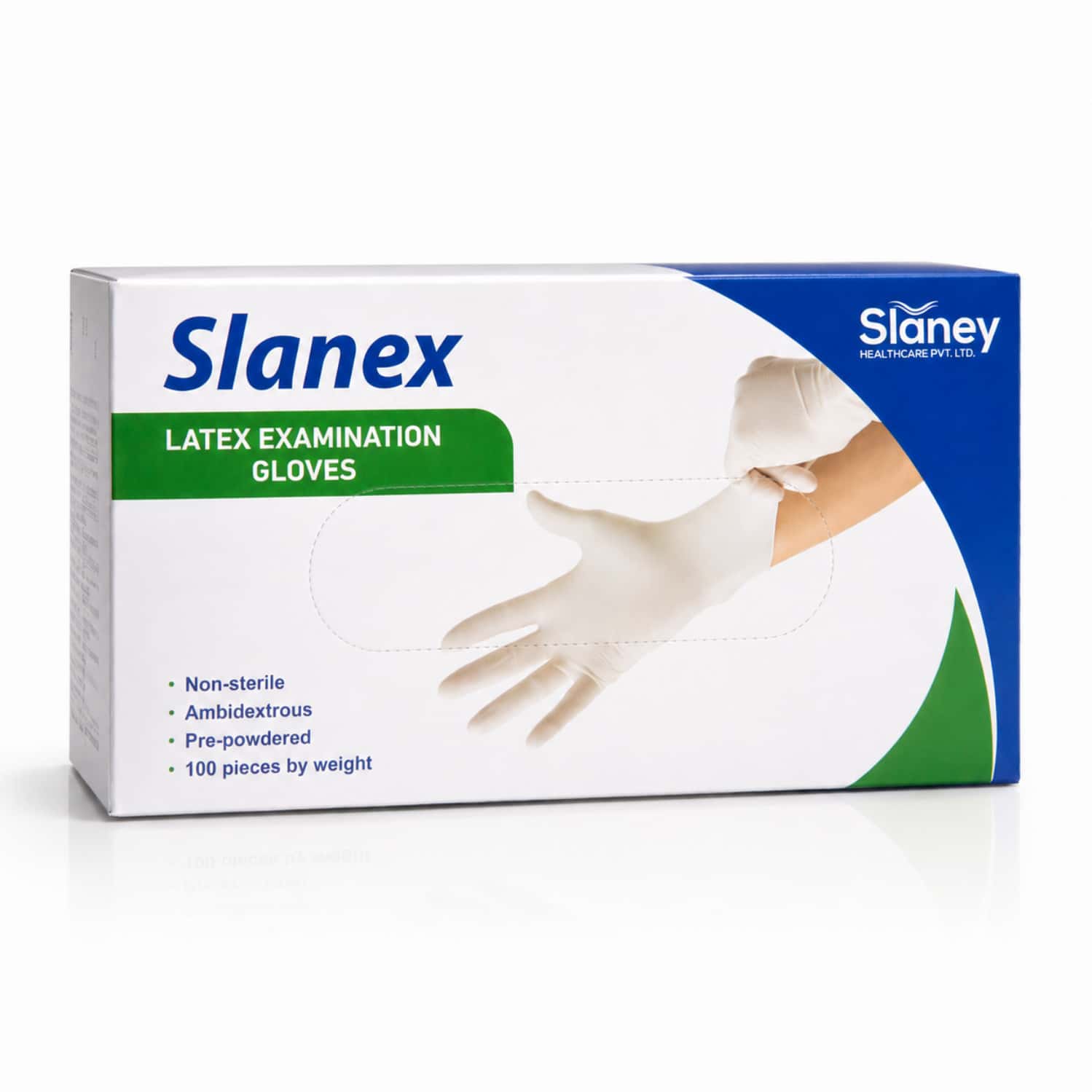 Nitrile Exam Gloves Non Sterile Disposable Gloves Slaney Slanex Latex Examination Gloves Medium Size