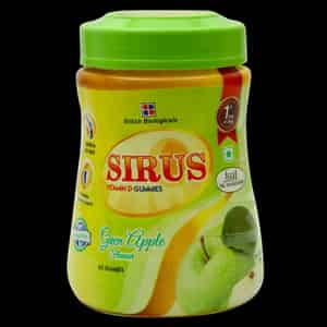 Sirus Vitamin D Green Apple Flavour - 60 Gummies