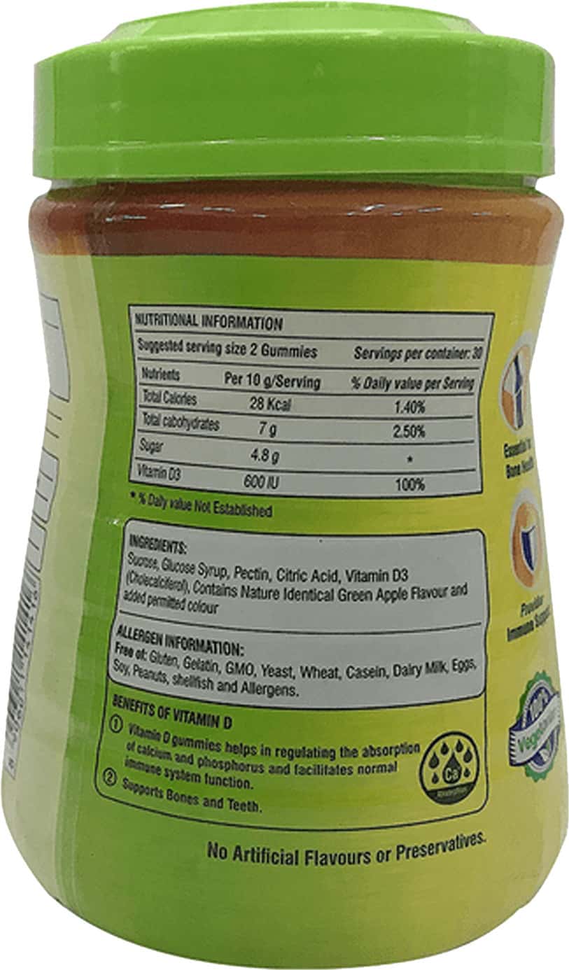 Buy SIRUS VITAMIN D GREEN APPLE FLAVOUR 60 GUMMIES Online & Get Upto 60 OFF at PharmEasy