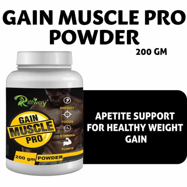 Riffway Gain Muscles Pro Weight Gain Powder (1X200gm)