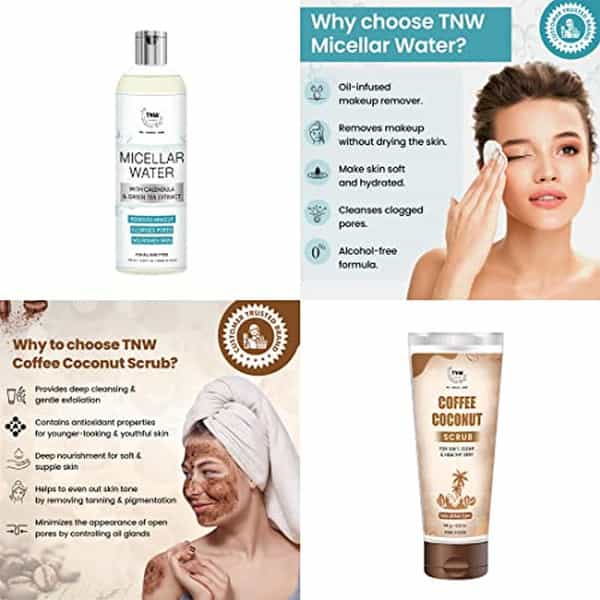 Tnw The Natural Wash Combo Micellar Water & Coffee Coconut Scrub