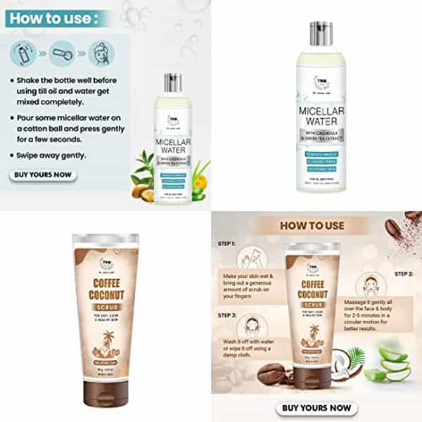 Tnw The Natural Wash Combo Micellar Water & Coffee Coconut Scrub