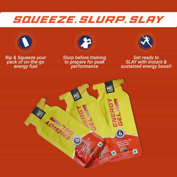 Muscleblaze Sports Energy Gel For Instant Energy Boost | 35 G (Pack Of 5) | Zesty Orange Flavour