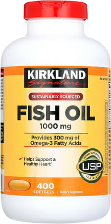 Kirkland Signature Fish Oil Concentrate With Omega-3 Fatty Acids | 400 Softgels | 1000Mg
