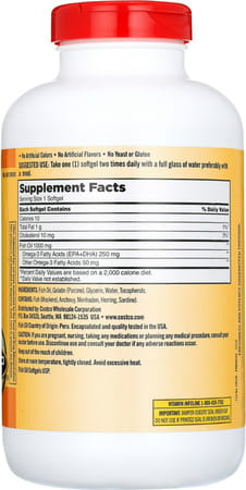 Kirkland Signature Fish Oil Concentrate With Omega-3 Fatty Acids | 400 Softgels | 1000Mg