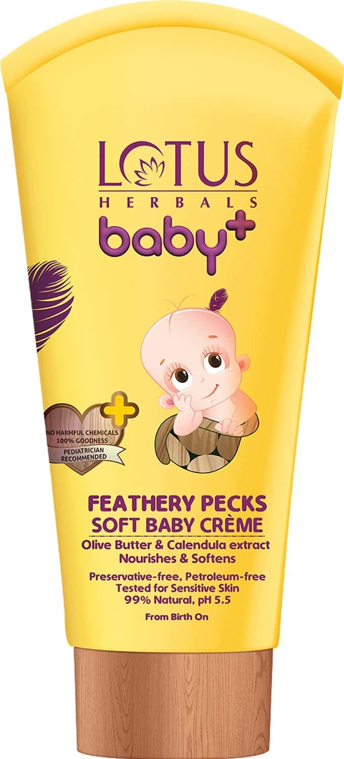 Lotus Herbals Baby+ Feathery Pecks Soft Baby Creme 50g