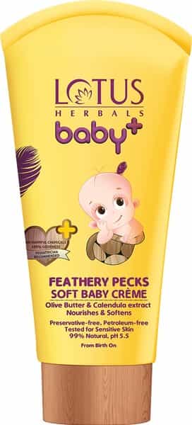 Lotus Herbals Baby+ Feathery Pecks Soft Baby Creme 50G